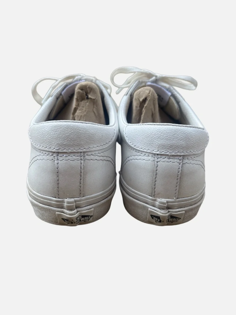 Vans white leather